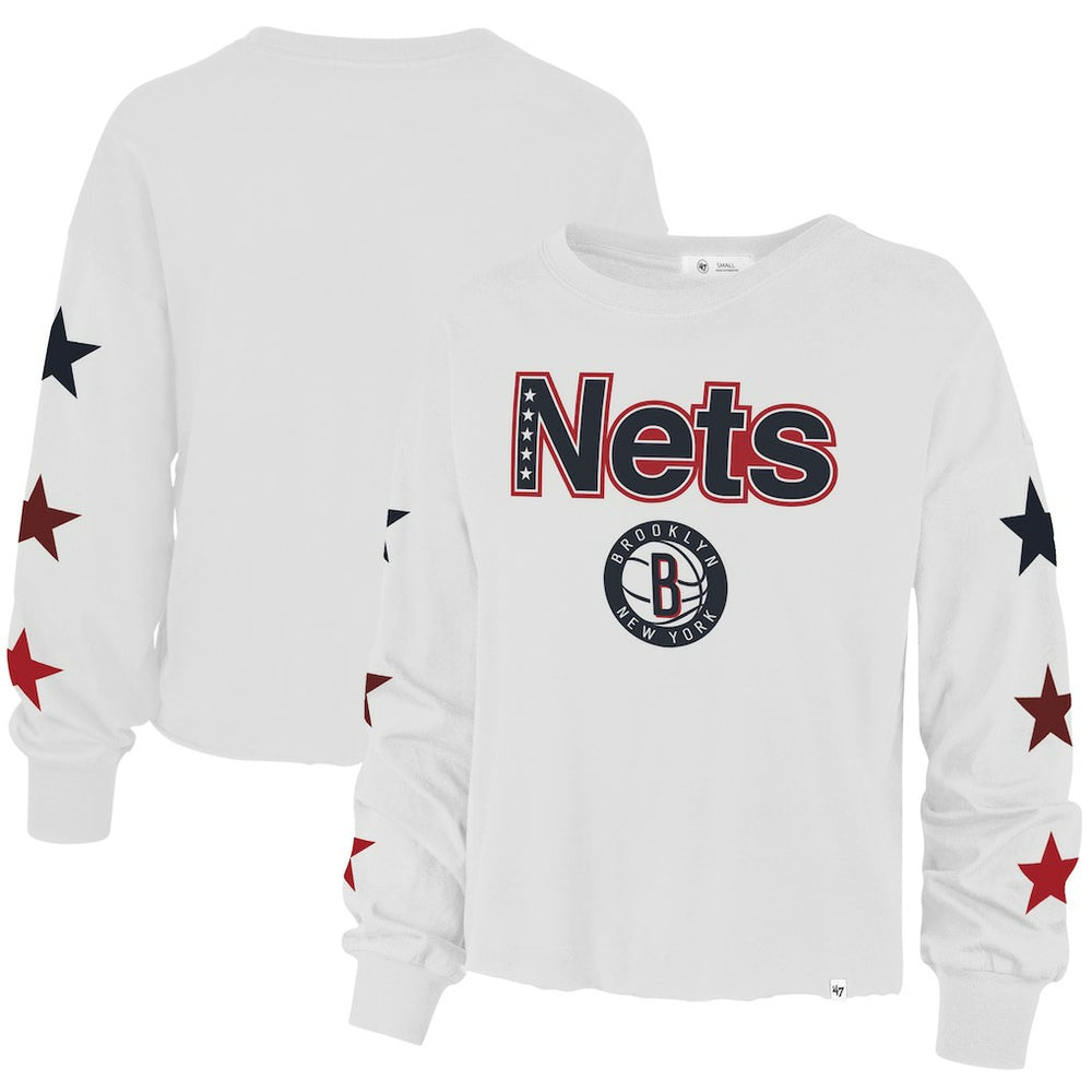 Brooklyn Nets '47 Women's 2021/22 City Edition Call Up Parkway Long Sleeve T-Shirt White | 47 brand outlet
