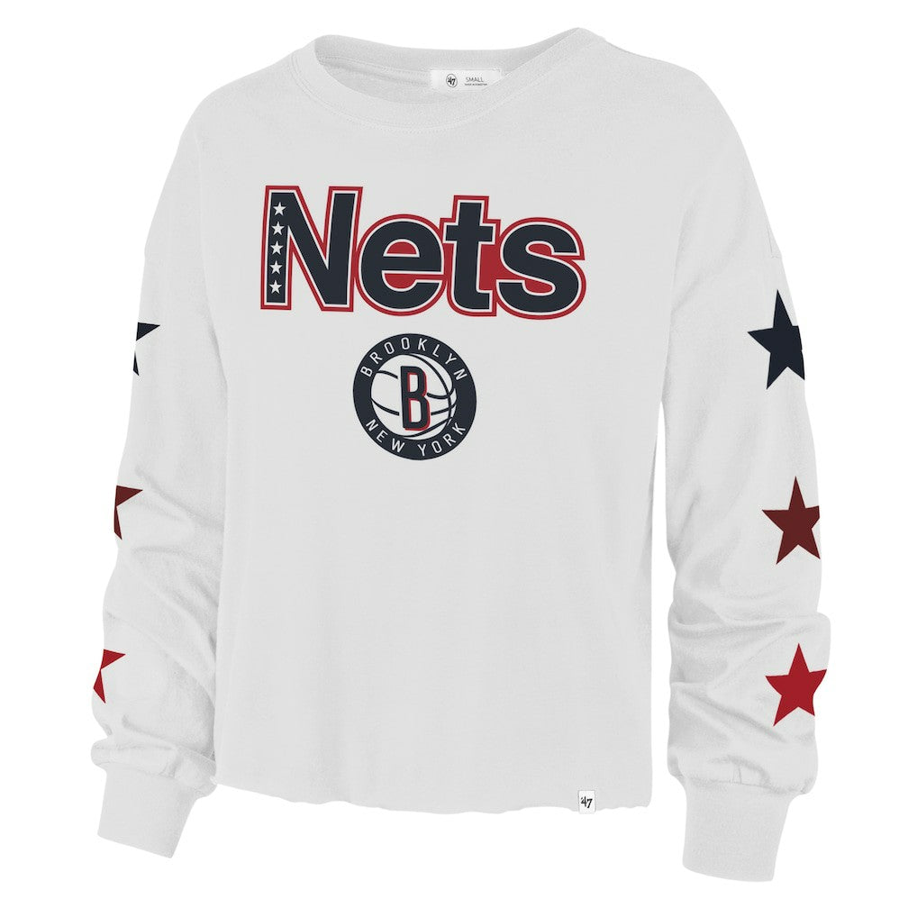 Brooklyn Nets '47 Women's 2021/22 City Edition Call Up Parkway Long Sleeve T-Shirt White | 47 brand outlet
