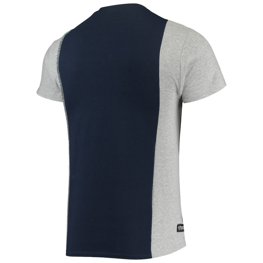 Chicago Bears Refried Apparel Sustainable Split T-Shirt Navy/Heathered Gray