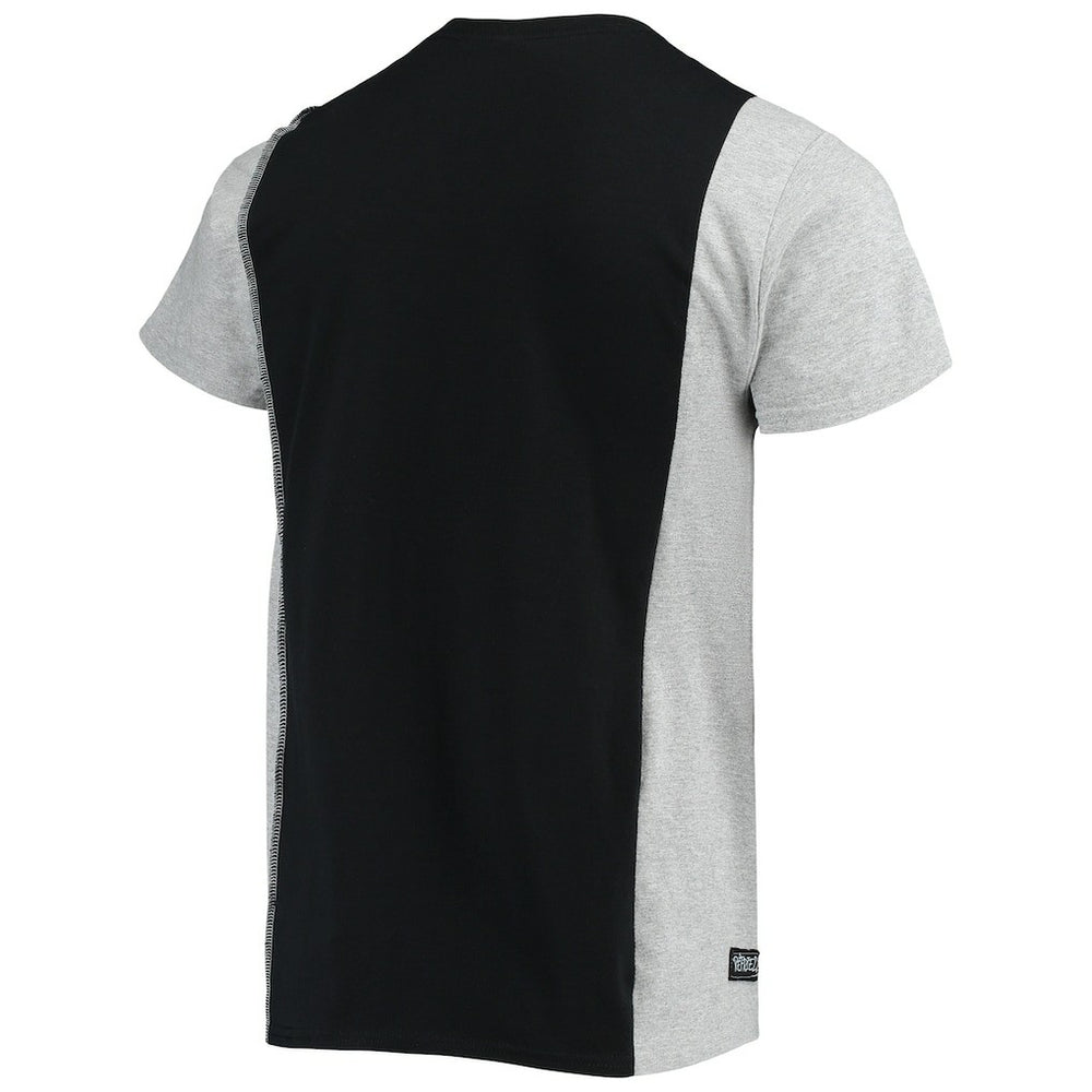 Las Vegas Raiders Refried Apparel Sustainable Split T-Shirt Black/Heathered Gray