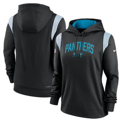 Nike Carolina Panthers Women's Sideline Stack Performance Pullover Hoodie Black