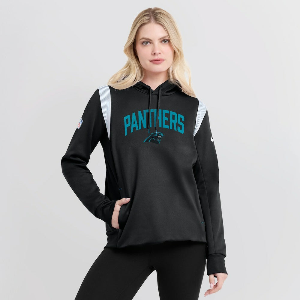 Nike Carolina Panthers Women's Sideline Stack Performance Pullover Hoodie Black