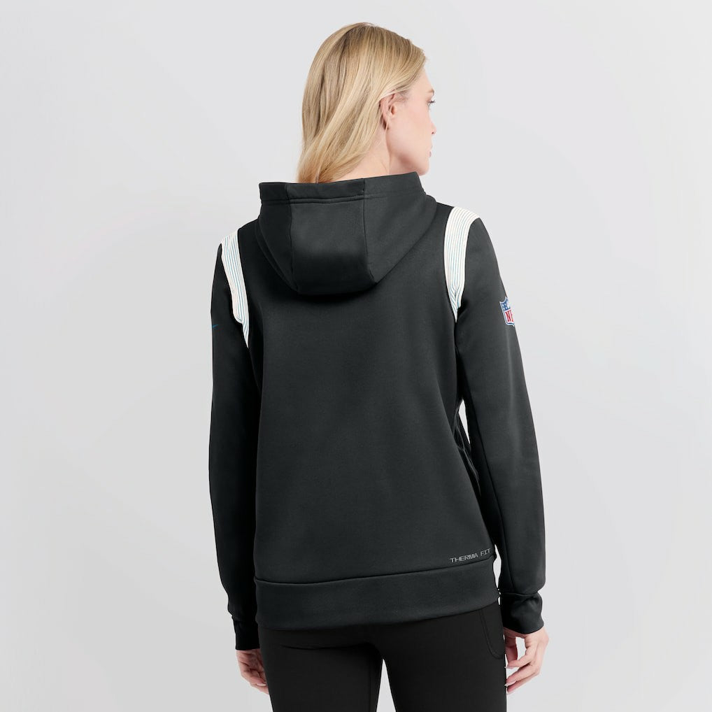 Nike Carolina Panthers Women's Sideline Stack Performance Pullover Hoodie Black