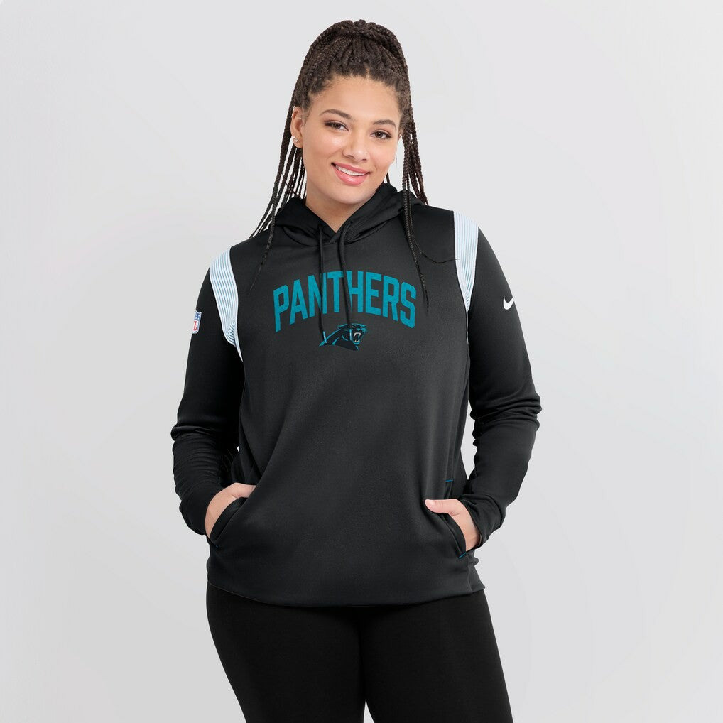 Nike Carolina Panthers Women's Sideline Stack Performance Pullover Hoodie Black