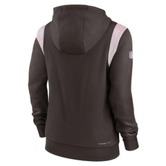 Nike Cleveland Browns Women's Sideline Stack Performance Pullover Hoodie Brown