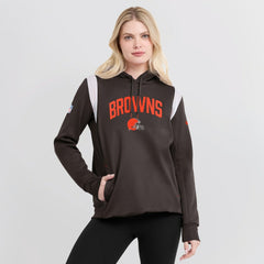 Nike Cleveland Browns Women's Sideline Stack Performance Pullover Hoodie Brown