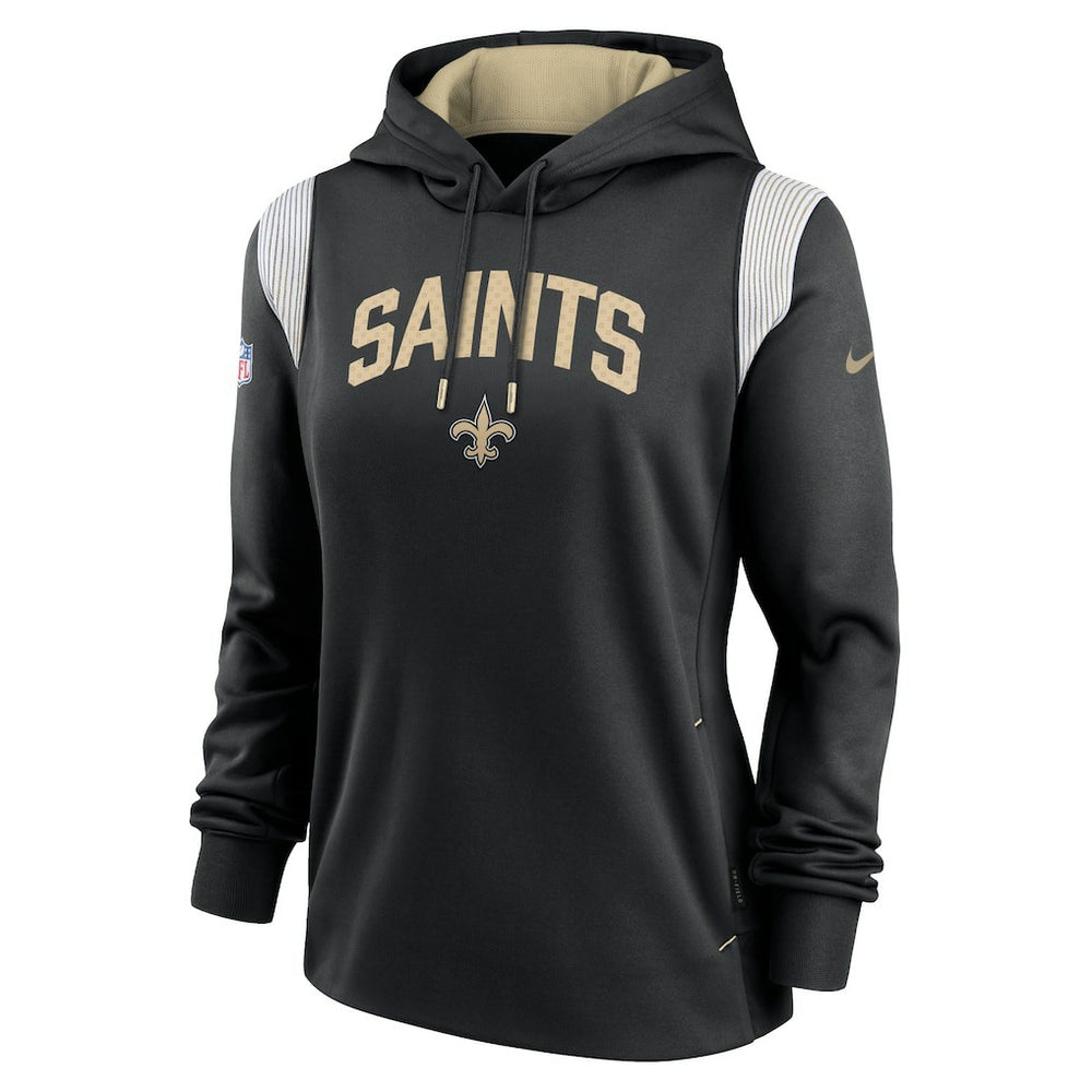 Nike New Orleans Saints Women's Sideline Stack Performance Pullover Hoodie Black