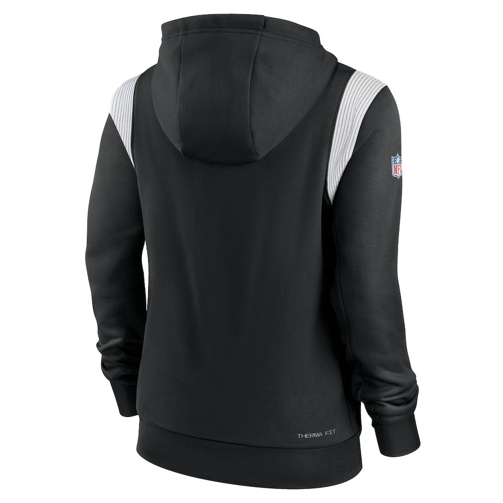 Nike New Orleans Saints Women's Sideline Stack Performance Pullover Hoodie Black