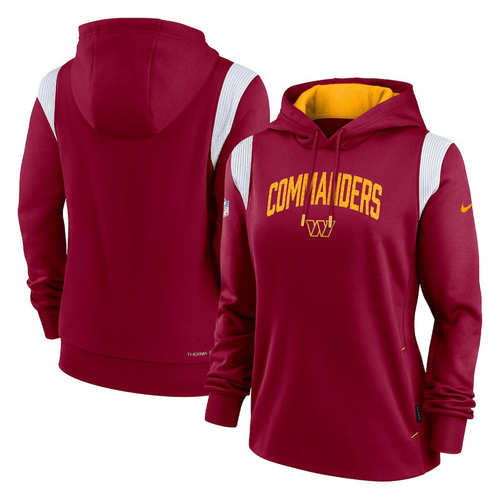 Nike Washington Commanders Women's Sideline Stack Performance Pullover Hoodie Burgundy