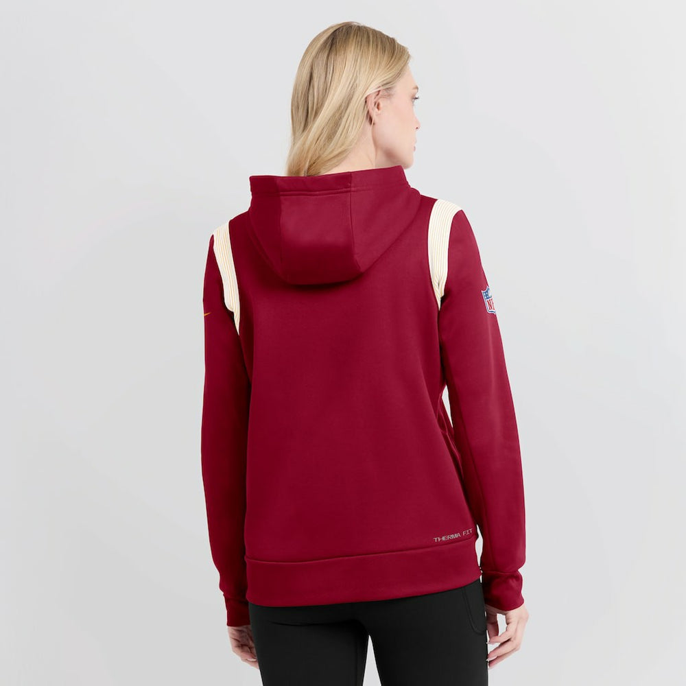 Nike Washington Commanders Women's Sideline Stack Performance Pullover Hoodie Burgundy