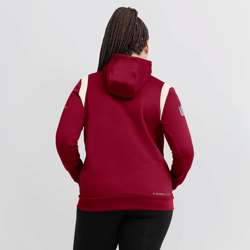 Nike Washington Commanders Women's Sideline Stack Performance Pullover Hoodie Burgundy