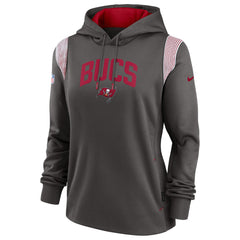 Nike Tampa Bay Buccaneers Women's Sideline Stack Performance Pullover Hoodie Pewter