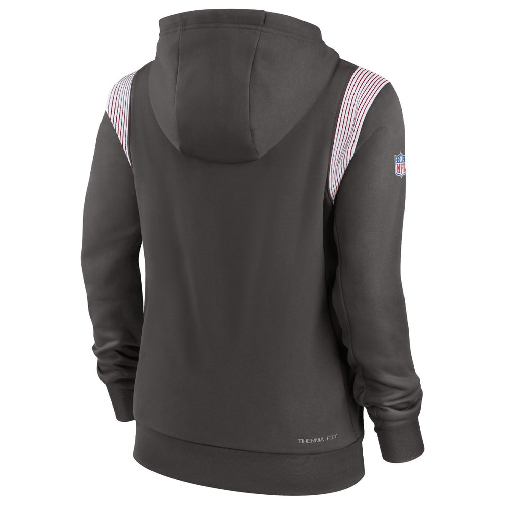 Nike Tampa Bay Buccaneers Women's Sideline Stack Performance Pullover Hoodie Pewter