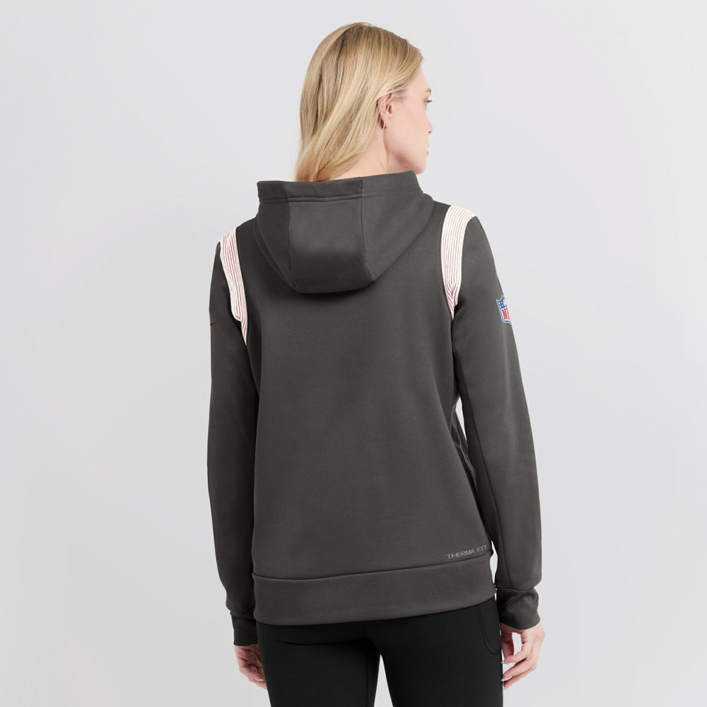 Nike Tampa Bay Buccaneers Women's Sideline Stack Performance Pullover Hoodie Pewter