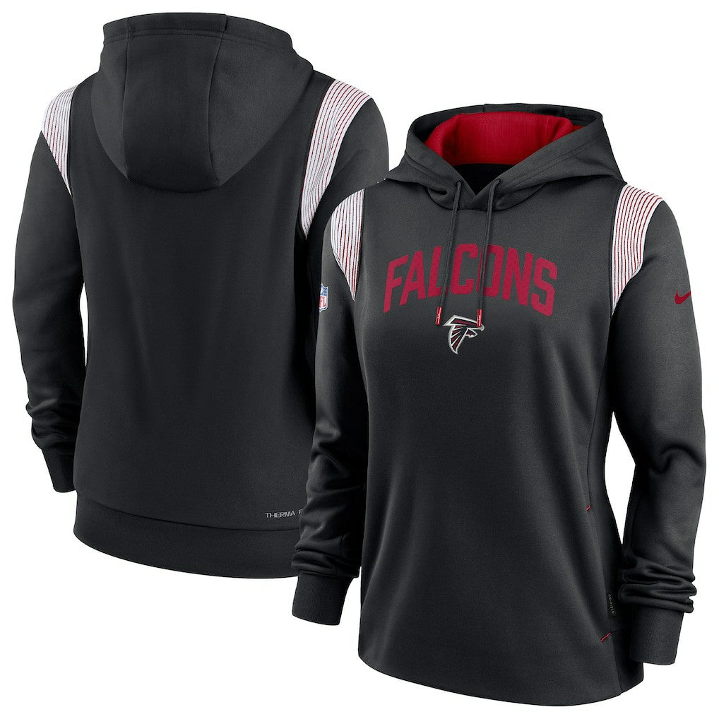 Nike Atlanta Falcons Women's Sideline Stack Performance Pullover Hoodie Black