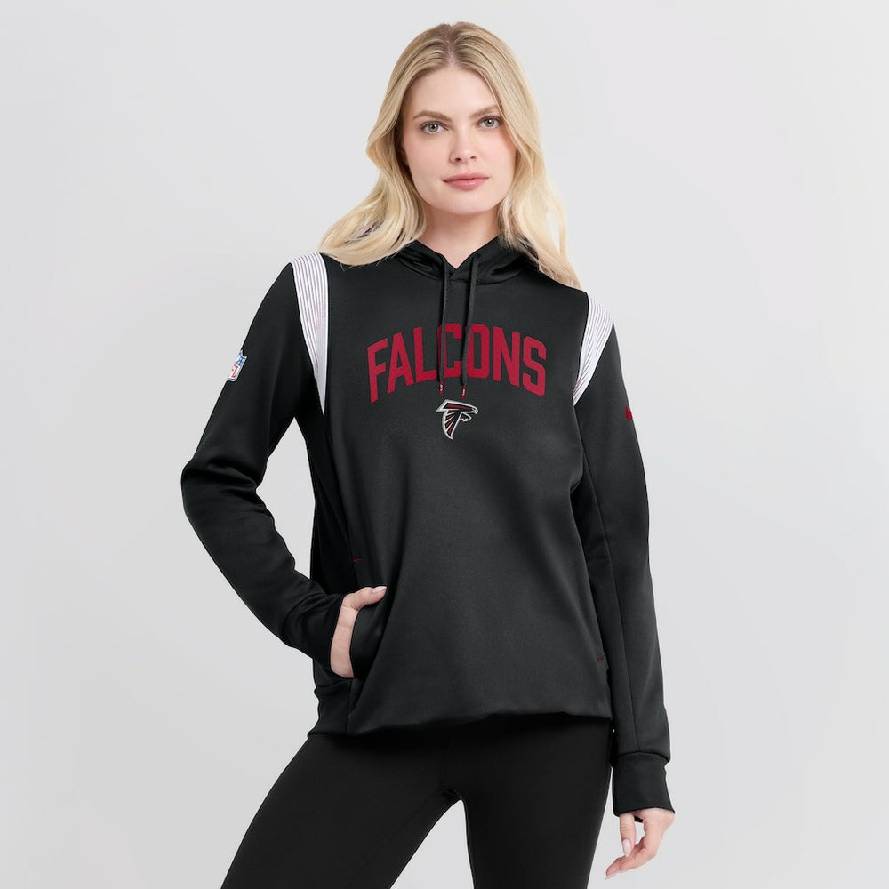 Nike Atlanta Falcons Women's Sideline Stack Performance Pullover Hoodie Black