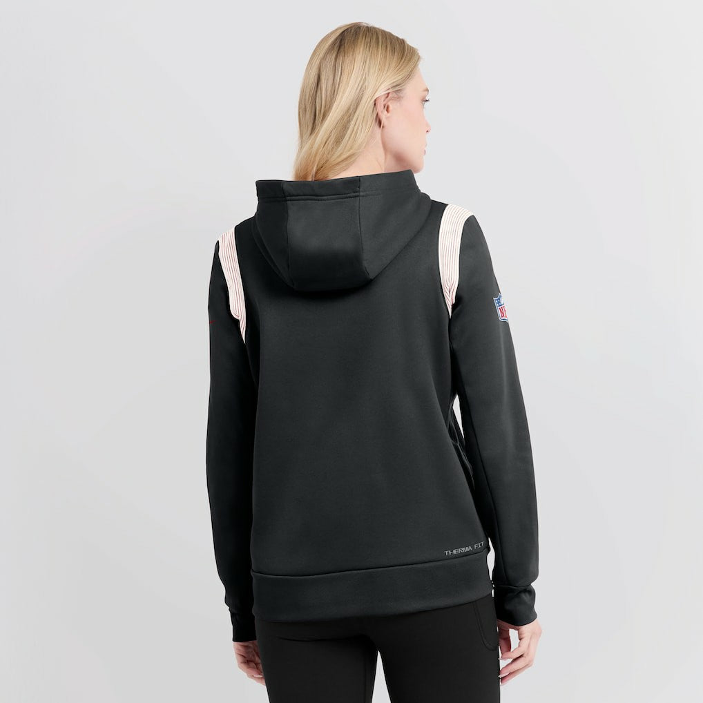 Nike Atlanta Falcons Women's Sideline Stack Performance Pullover Hoodie Black