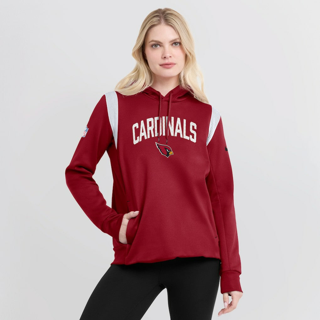 Nike Arizona Cardinals Women's Sideline Stack Performance Pullover Hoodie Cardinal