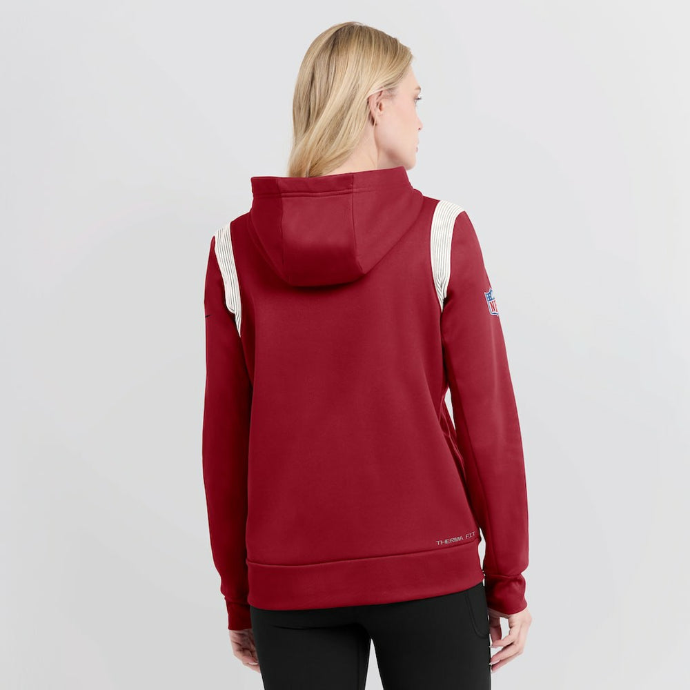 Nike Arizona Cardinals Women's Sideline Stack Performance Pullover Hoodie Cardinal