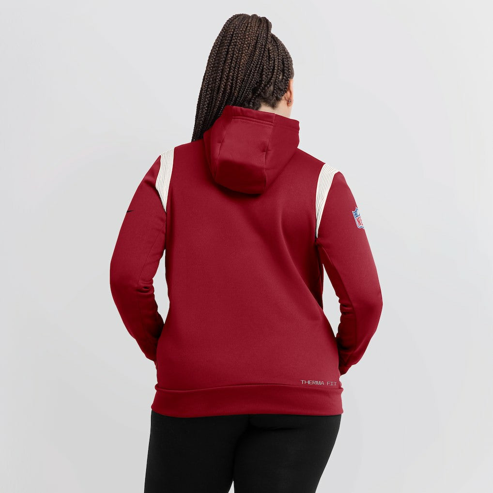 Nike Arizona Cardinals Women's Sideline Stack Performance Pullover Hoodie Cardinal