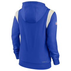 Nike Los Angeles Rams Women's Sideline Stack Performance Pullover Hoodie Royal