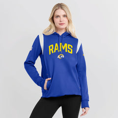 Nike Los Angeles Rams Women's Sideline Stack Performance Pullover Hoodie Royal