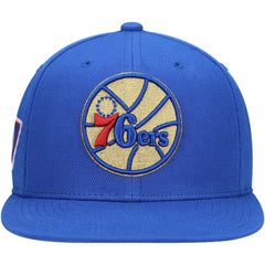 Philadelphia 76ers 50th Anniversary Snapback Hat Royal | Mitchell & Ness Lifestyle