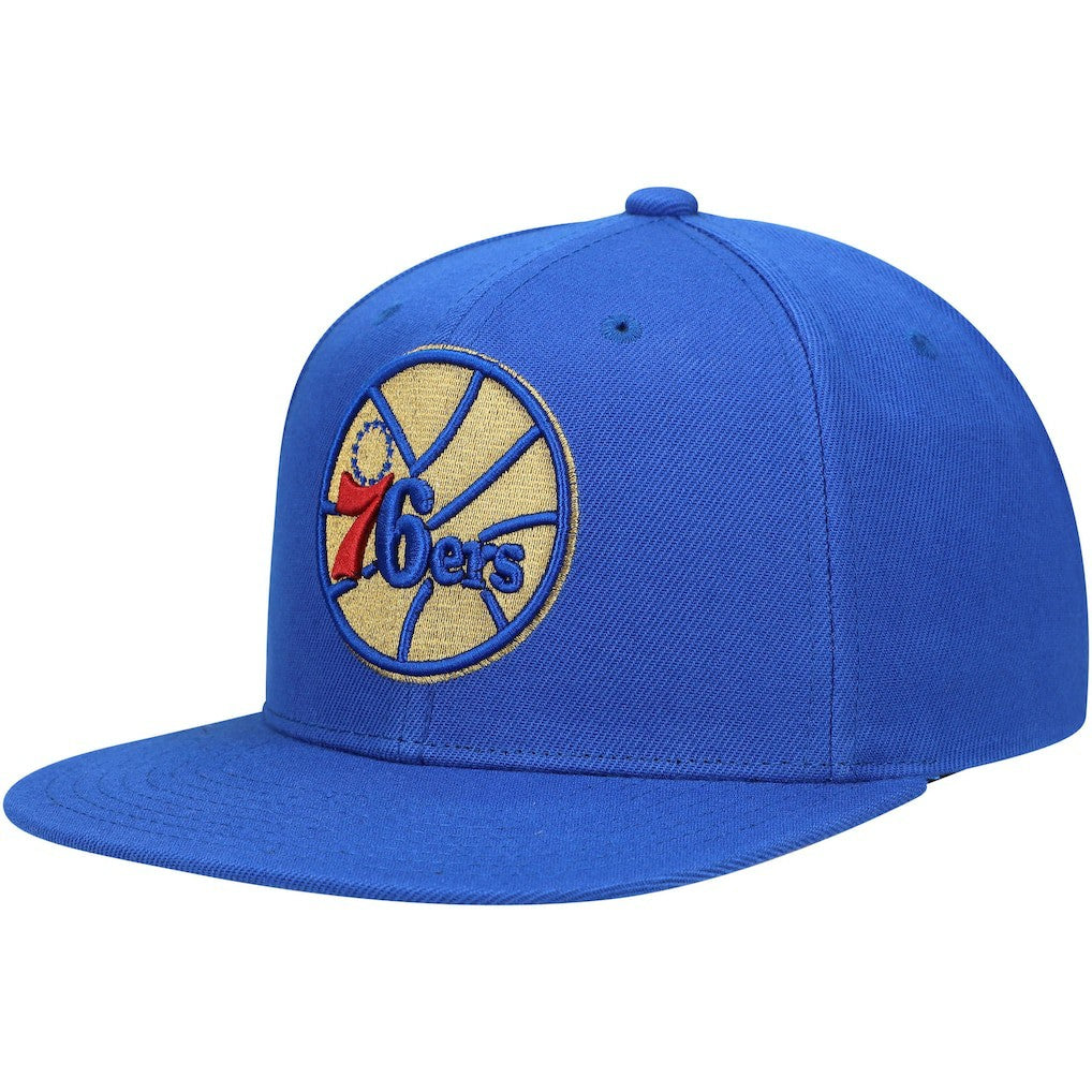 Philadelphia 76ers 50th Anniversary Snapback Hat Royal | Mitchell & Ness Lifestyle