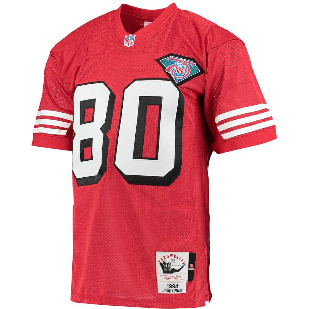 Mitchell & Ness Jerry Rice San Francisco 49ers 1994 Authentic Throwback Retired Player Jersey Scarlet