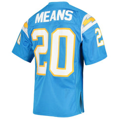 Mitchell & Ness Natrone Means Los Angeles Chargers 1994 Authentic Throwback Retired Player Jersey Powder Blue