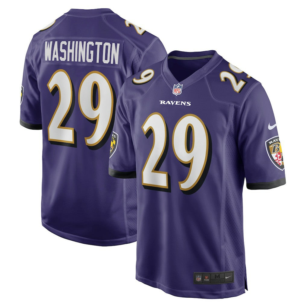 Nike Ar'Darius Washington Baltimore Ravens Player Game Jersey Purple