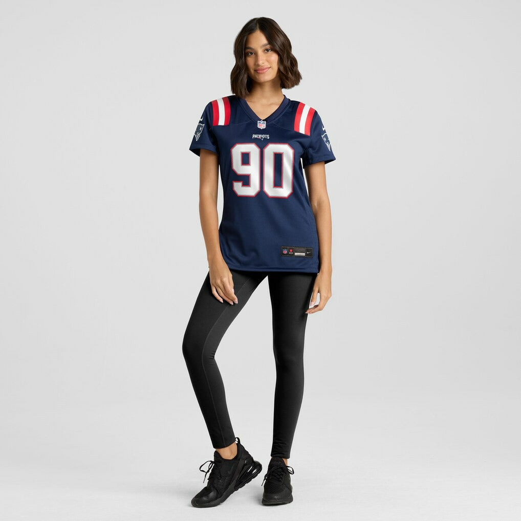 Nike Christian Barmore New England Patriots Women's Game Jersey Navy