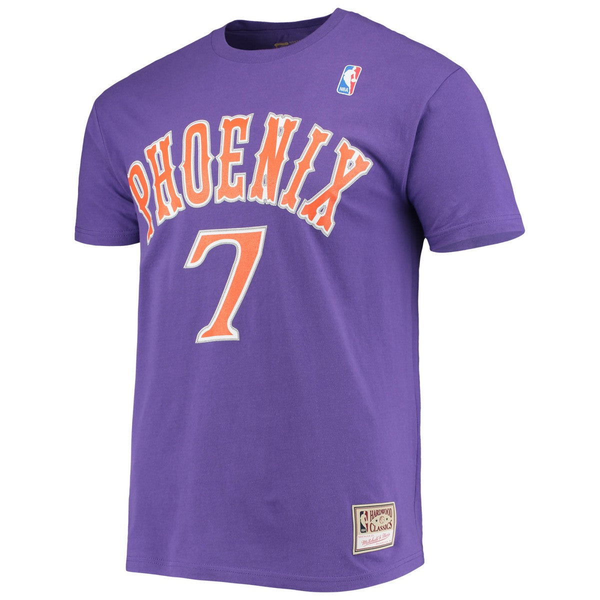 Kevin Johnson Phoenix Suns Hardwood Classics Stitch Name & Number T-Shirt Purple | Mitchell & Ness discount