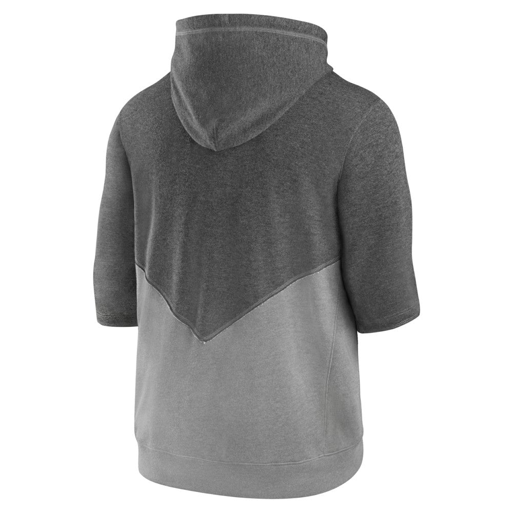 Cleveland Guardians Nike Team Modern Arch 3/4 Sleeve Pullover Hoodie - Heathered Charcoal/Heathered Gray - Nike Lifestyle