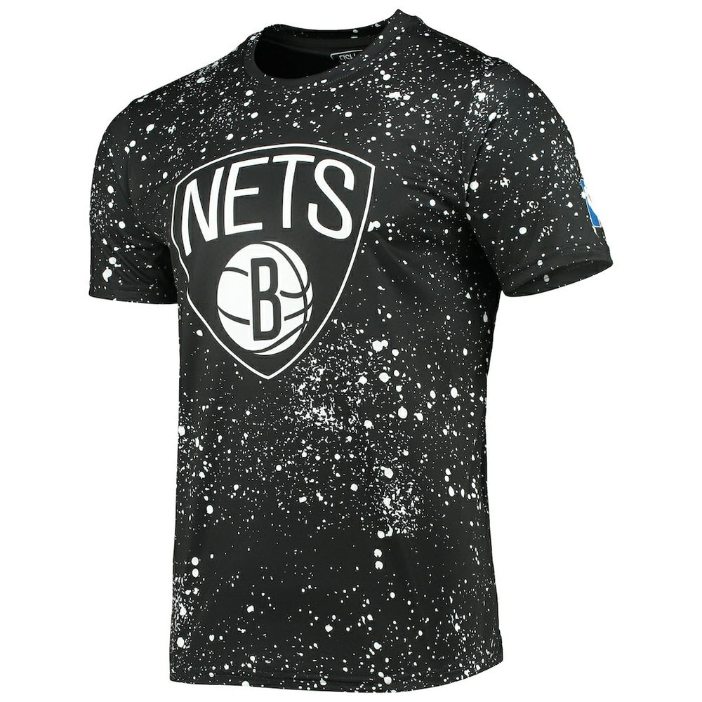 Brooklyn Nets FISLL Splatter Print T-Shirt Black