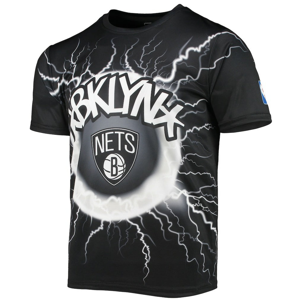Brooklyn Nets FISLL Tornado Bolt T-Shirt Black