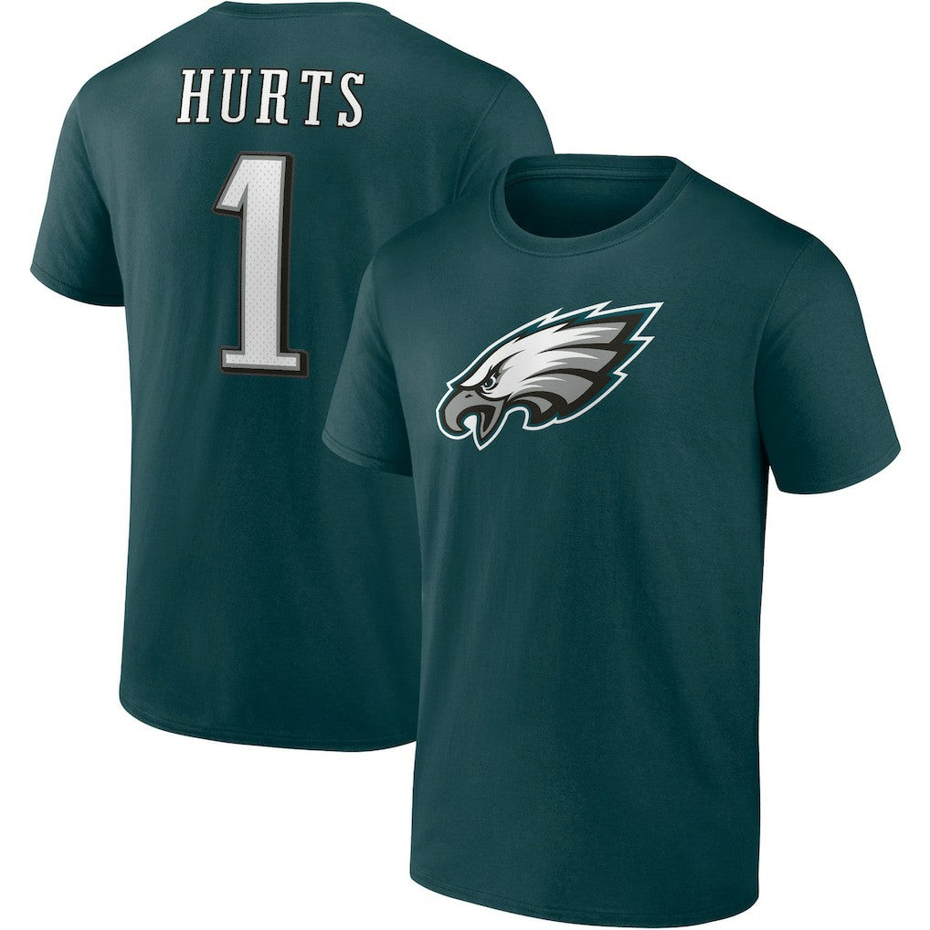 Fanatics Jalen Hurts Philadelphia Eagles Player Icon T-Shirt Midnight Green