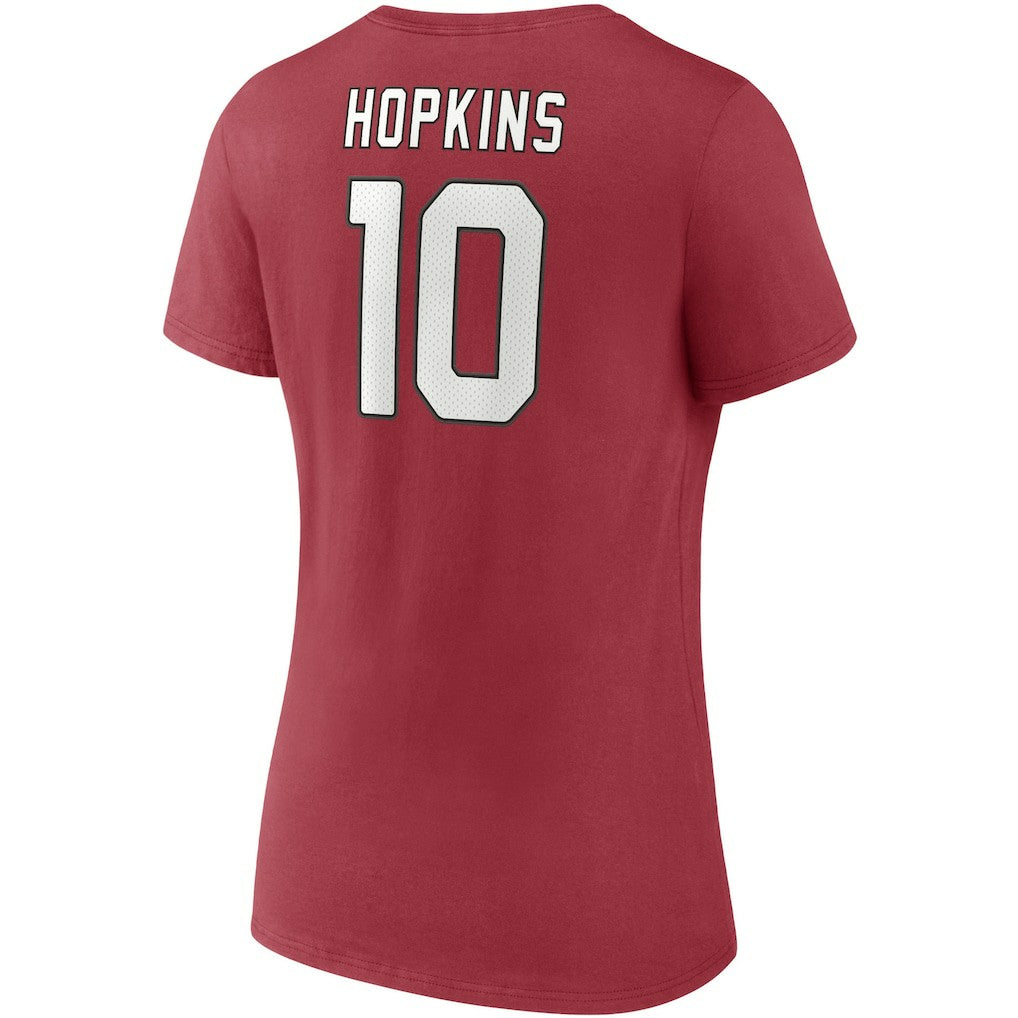 Fanatics DeAndre Hopkins Arizona Cardinals Women's Player Icon Name & Number V-Neck T-Shirt Cardinal