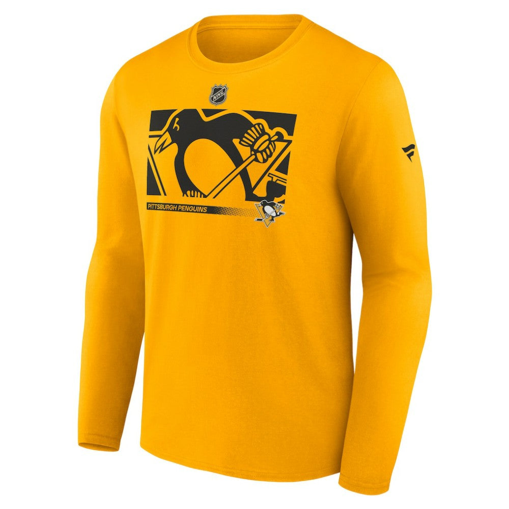 Pittsburgh Penguins Fanatics Authentic Pro Core Collection Secondary Long Sleeve T-Shirt - Gold - NHL 4498527