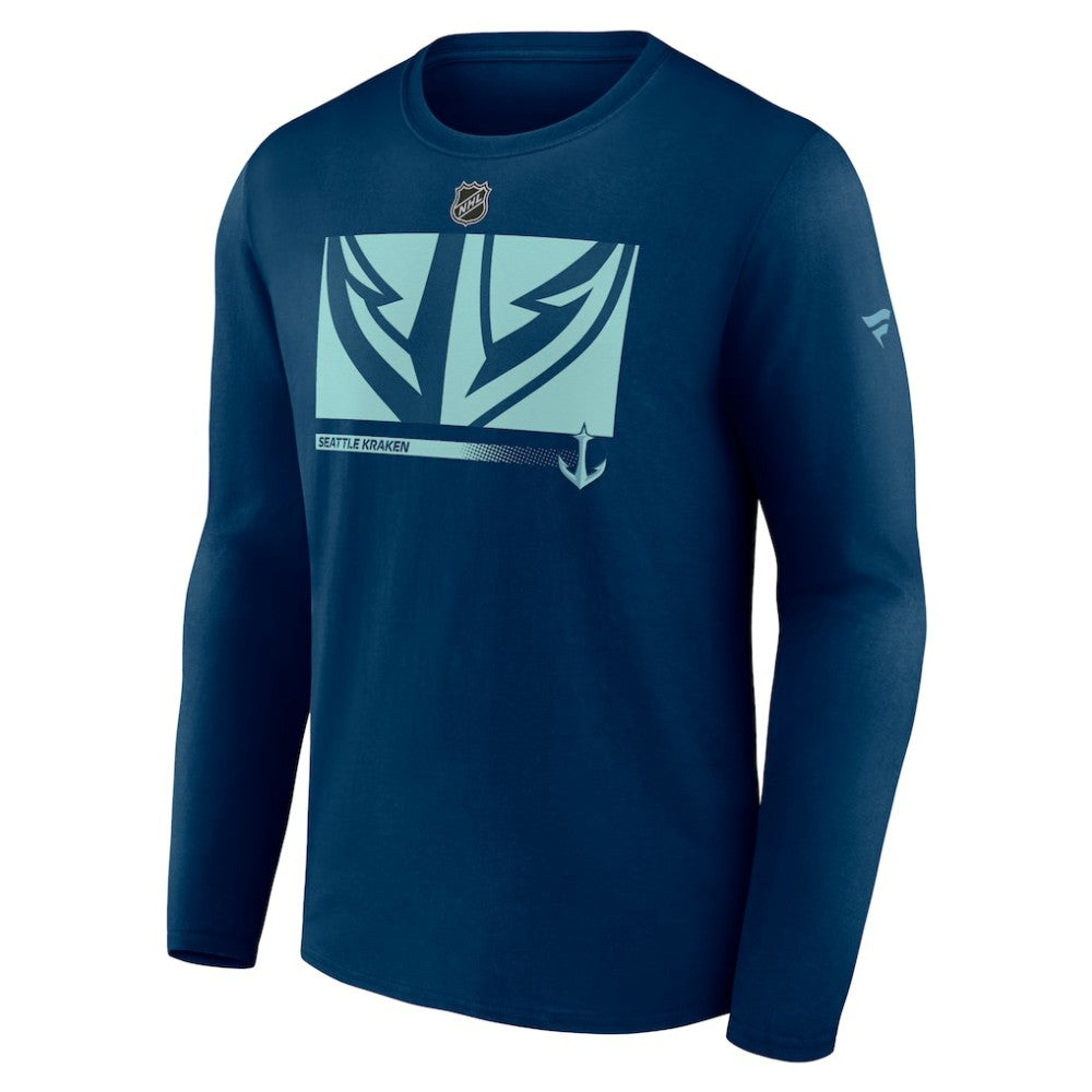 Seattle Kraken Fanatics Authentic Pro Core Collection Secondary Long Sleeve T-Shirt - Deep Sea Blue - NHL 4498564