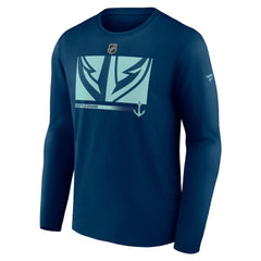 Seattle Kraken Fanatics Authentic Pro Core Collection Secondary Long Sleeve T-Shirt - Deep Sea Blue - NHL 4498564