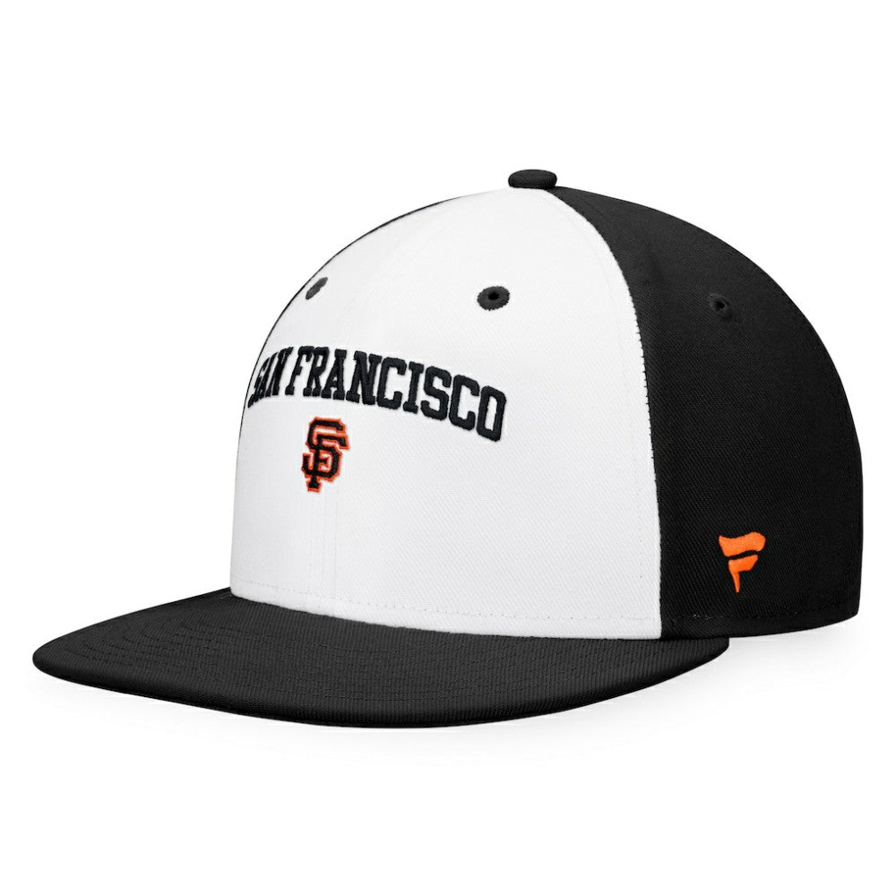 San Francisco Giants Fanatics Iconic Color Blocked Fitted Hat - White/Black - Fanatics Discount