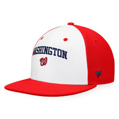 Washington Nationals Fanatics Iconic Color Blocked Fitted Hat - White/Red - Fanatics Sale