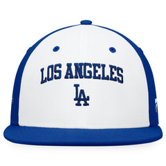 Los Angeles Dodgers Fanatics Iconic Color Blocked Fitted Hat - White/Royal - Fanatics Lifestyle
