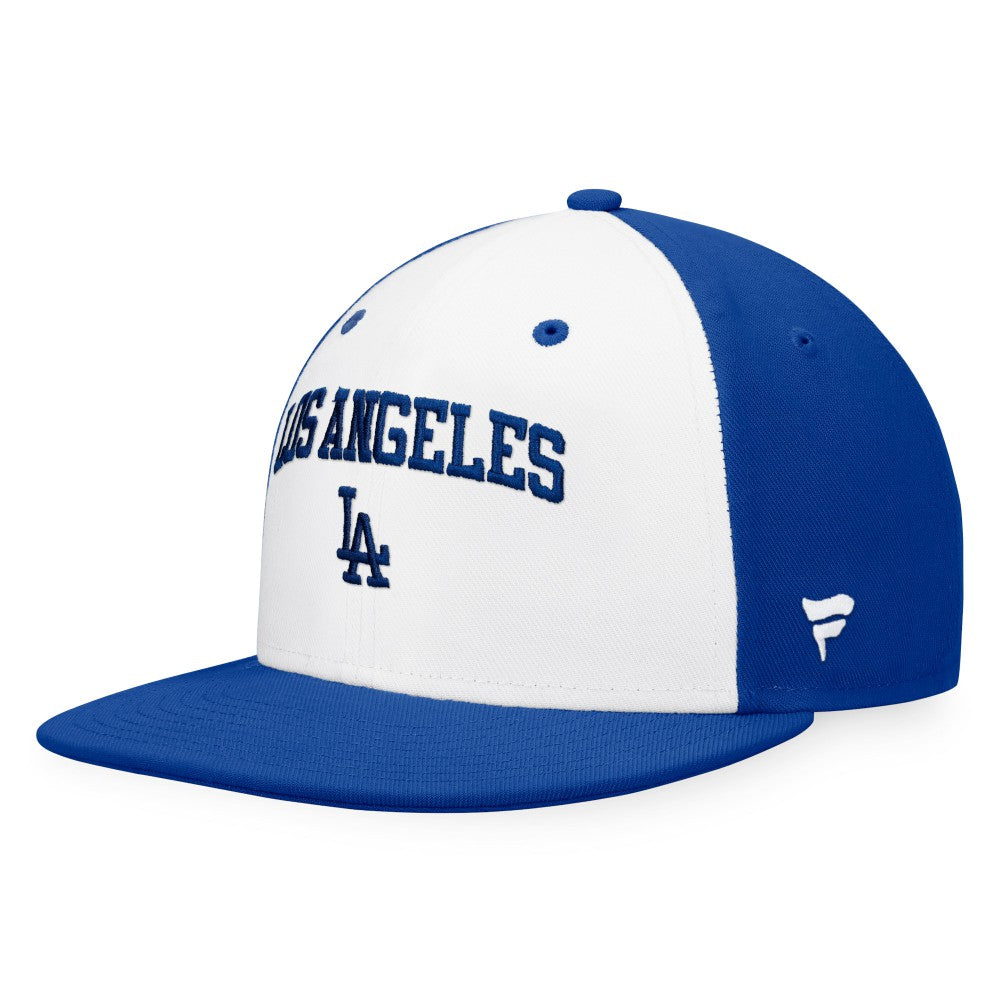 Los Angeles Dodgers Fanatics Iconic Color Blocked Fitted Hat - White/Royal - Fanatics Lifestyle