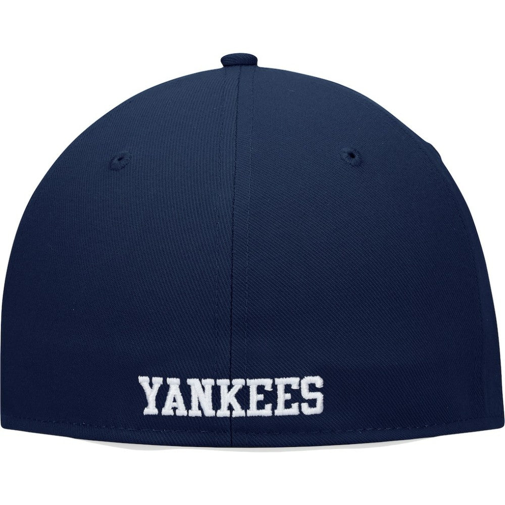New York Yankees Fanatics Iconic Color Blocked Fitted Hat - White/Navy - Fanatics on Sale