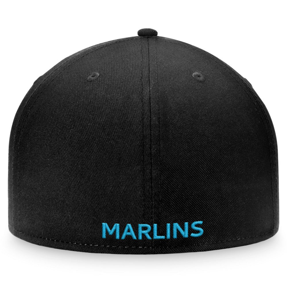 Miami Marlins Fanatics Iconic Team Patch Fitted Hat - Black - Fanatics Discount