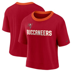 Nike Tampa Bay Buccaneers Women's High Hip Fashion Cropped Top Red