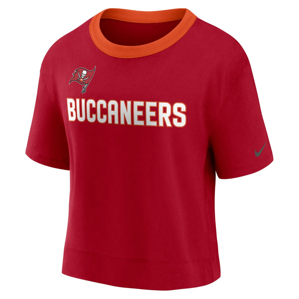 Nike Tampa Bay Buccaneers Women's High Hip Fashion Cropped Top Red