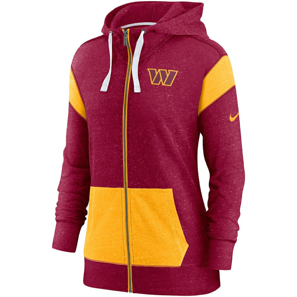 Nike Washington Commanders Women's Monaco Lightweight Full-Zip Hoodie Burgundy/Gold